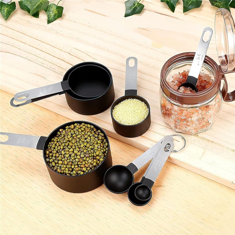 Aputue Global mainstream design picks Measuring Cups and Spoons Set, 8PCS Professional Grade Measuring Tools with Ergonomic Handles, Dishwasher Safe Kitchen Essentials for Accurate Baking and Cooking Measurements Light durable upgraded substance - Image 3