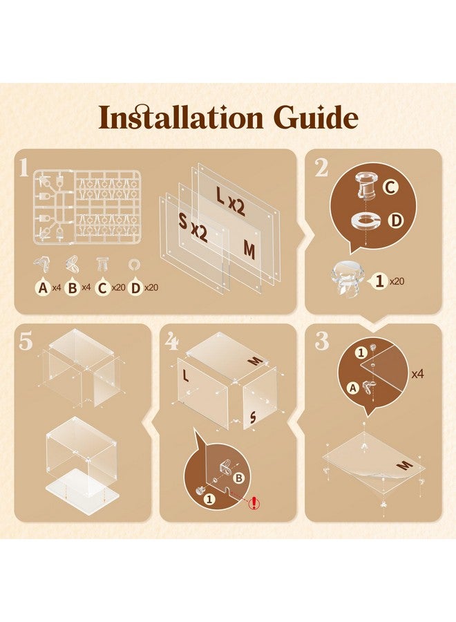 ROBOTIME Acrylic Display Case for Miniature House Building Sets, Clear Dust Cover Dsplay Case for Collectibles Display, Storage Bins with Reserved Wiring Port(10.3x7.2x8.0 inch) - Image 5