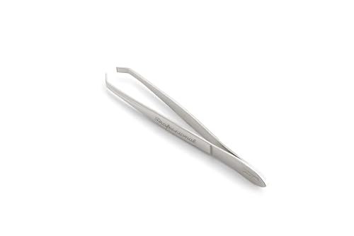 solingen ملقط احترافي مائل من الفولاذ المقاوم للصدأ سولنجن، الأفضل لتمديد الحواجب، شعر الوجه، صنع في ألمانيا - Image 4