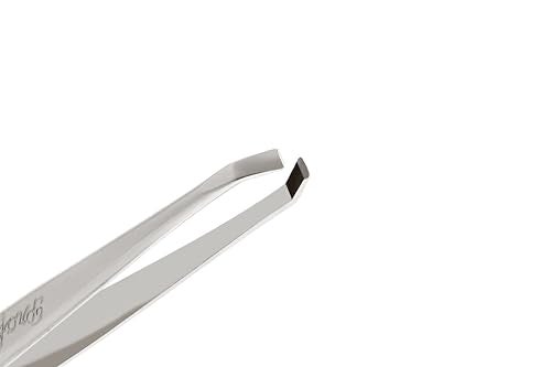 solingen ملقط احترافي مائل من الفولاذ المقاوم للصدأ سولنجن، الأفضل لتمديد الحواجب، شعر الوجه، صنع في ألمانيا - Image 3