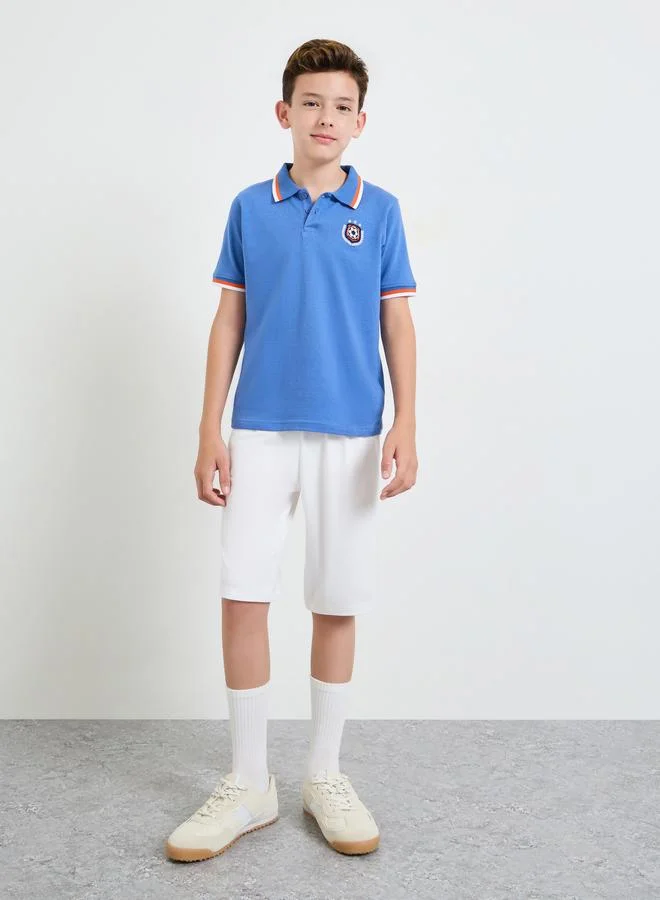 ستايلي Teen Boys Contrast Rib Polo T-Shirt