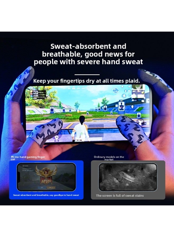 General Rice Ink MEMO Silver Cloth Game Finger Sleeve Silver Fiber Finger Sleeve Ultra-thin Sweat-proof Non-slip King Eating Chicken Walking Artifact-Product Color:【fs02 Pair Of Silver Cloth Finger Cots】 Fr  - Image 3