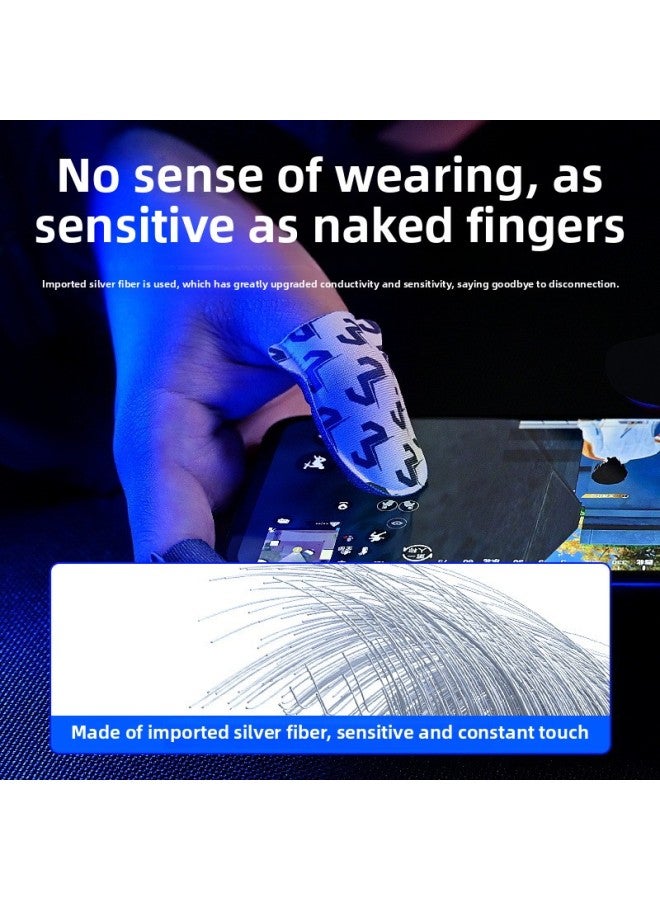 General Rice Ink MEMO Silver Cloth Game Finger Sleeve Silver Fiber Finger Sleeve Ultra-thin Sweat-proof Non-slip King Eating Chicken Walking Artifact-Product Color:【fs02 Pair Of Silver Cloth Finger Cots】 Fr  - Image 4