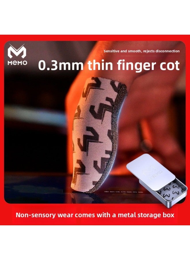 General Rice Ink MEMO Silver Cloth Game Finger Sleeve Silver Fiber Finger Sleeve Ultra-thin Sweat-proof Non-slip King Eating Chicken Walking Artifact-Product Color:【fs02 Pair Of Silver Cloth Finger Cots】 Fr  - Image 1