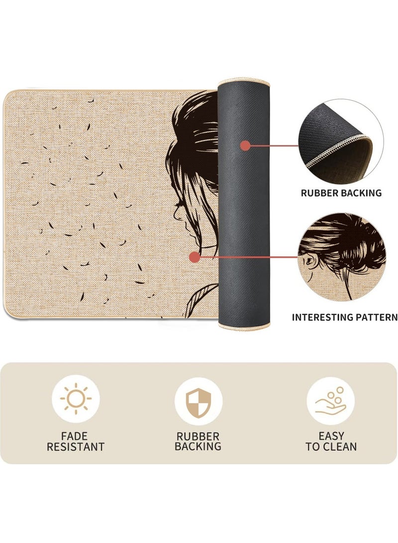 2 PCS Kitchen Floor Mats Rugs Set, Cushion Floor Carpet, Waterproof, Oil Resistant and Anti-Fatigue PU Standing Mat for Kitchen, Floor, Office, Sink, Laundry 45*75CM+45*120CM - Image 2