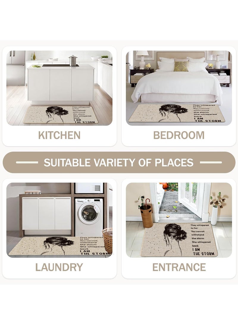 2 PCS Kitchen Floor Mats Rugs Set, Cushion Floor Carpet, Waterproof, Oil Resistant and Anti-Fatigue PU Standing Mat for Kitchen, Floor, Office, Sink, Laundry 45*75CM+45*120CM - Image 4