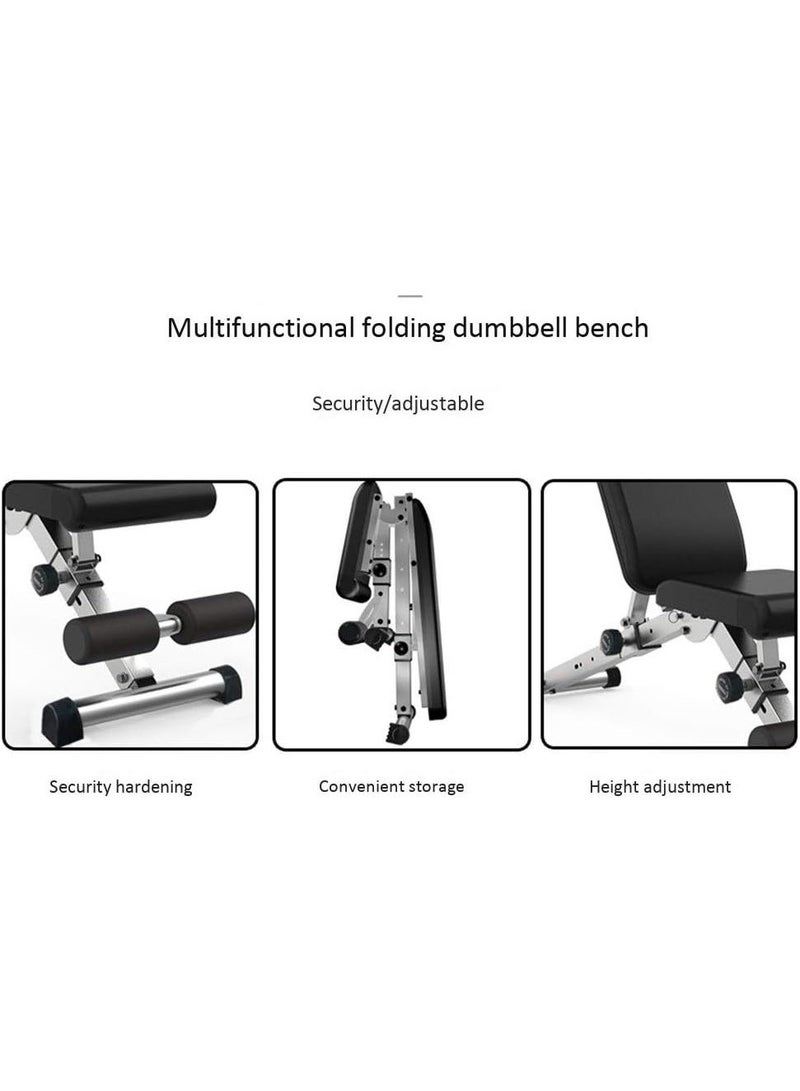 أس أه كرسي تمارين قابل للتعديل لتمارين الجسم بالكامل، متعدد الاستخدامات ومناسب لتمارين القوة، قابل للطي مع وضعيات مائلة ومسطحة ومنخفضة، مثالي للمنزل وصالة الألعاب الرياضية، مصنوع من الفولاذ المتين مع وسادة مريحة - Image 3