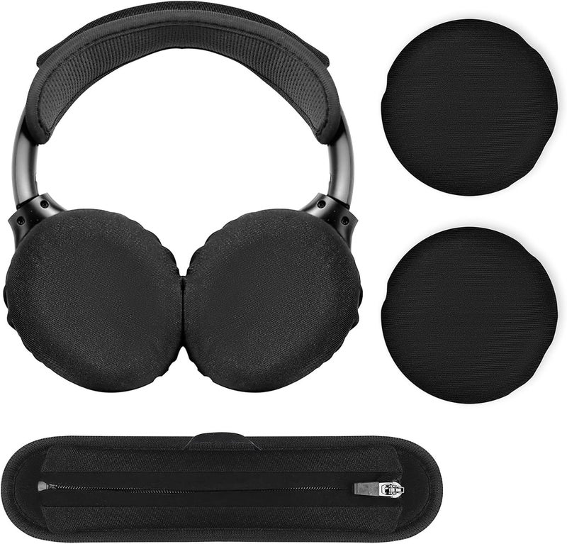 okcsc Headphone Protection Kit, Headphone Headband Protector with Zipper Installation, Headphone Earpad Covers, Breathable Sweat-proof Earphone Protective Cover, 2 Pcs - Image 1