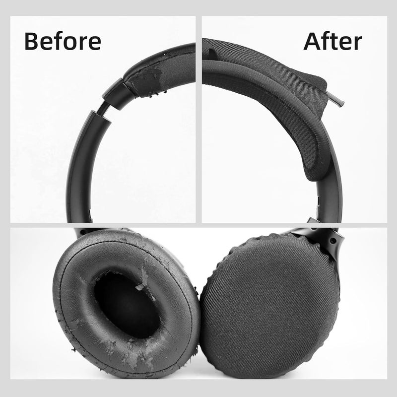 okcsc Headphone Protection Kit, Headphone Headband Protector with Zipper Installation, Headphone Earpad Covers, Breathable Sweat-proof Earphone Protective Cover, 2 Pcs - Image 2