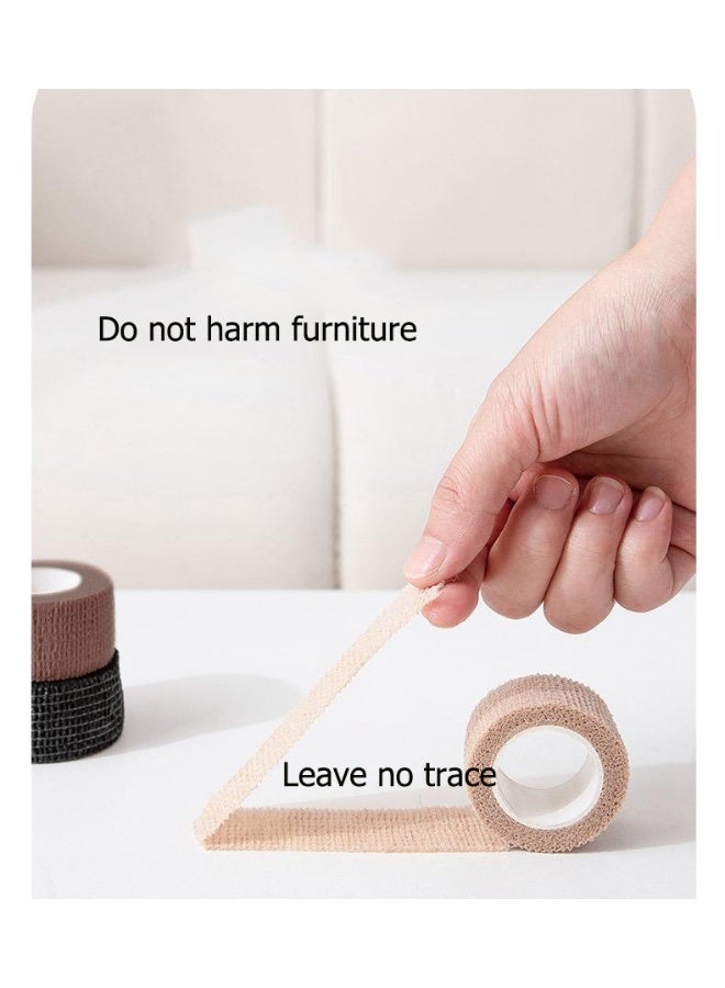 6 Rolls Of 2.5cm * 4m Silent Self-Adhesive Tape For Furniture, Anti Slip Protective Foot Pads For Tables And Chairs, 2 Gray, 2 Coffee, 2 Black - Image 5