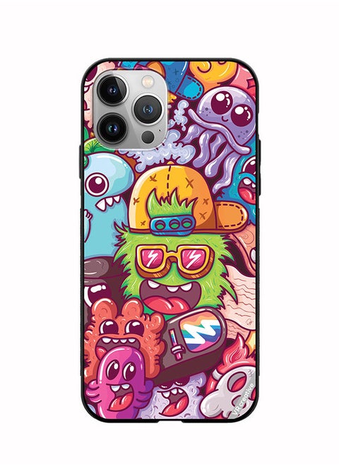 Protective Case Cover For Apple iPhone 12 Pro Max Graphitti Design Multicolour