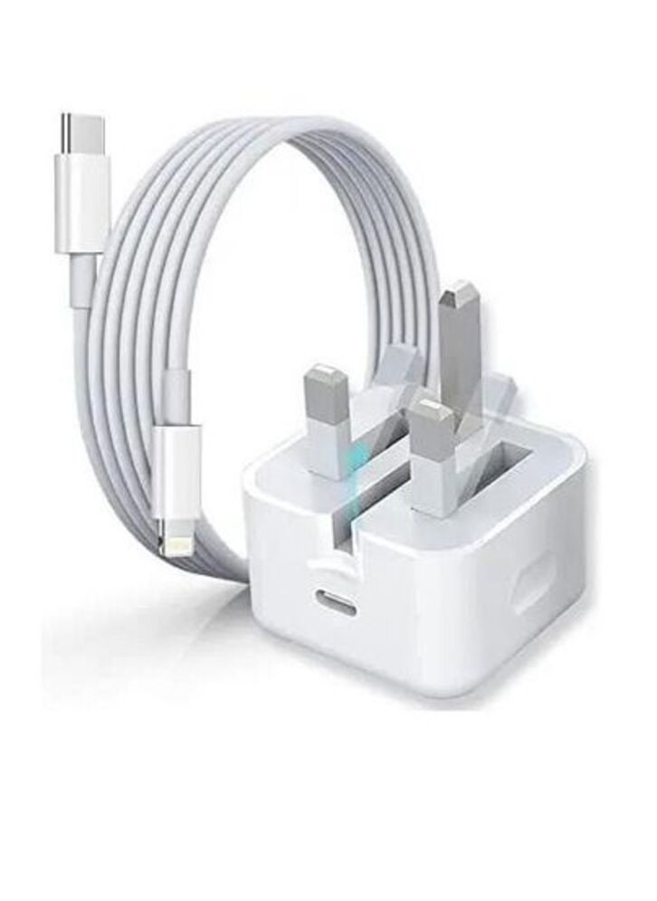 Generic Cable 2 m for IPHONE 20W USB-C 3-Pin  Power Adapter White 