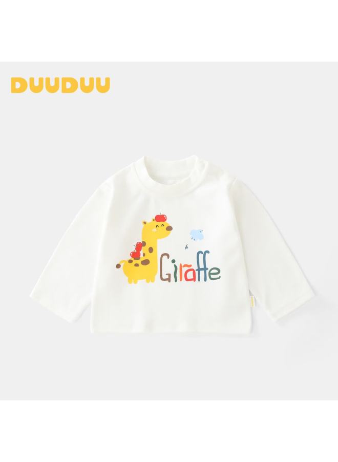 Duuduu Kids Long Sleeve T-shirt Baby Top Infant Outwear Boys Girls Autumn Base Layer Giraffe Size 73 - Image 1