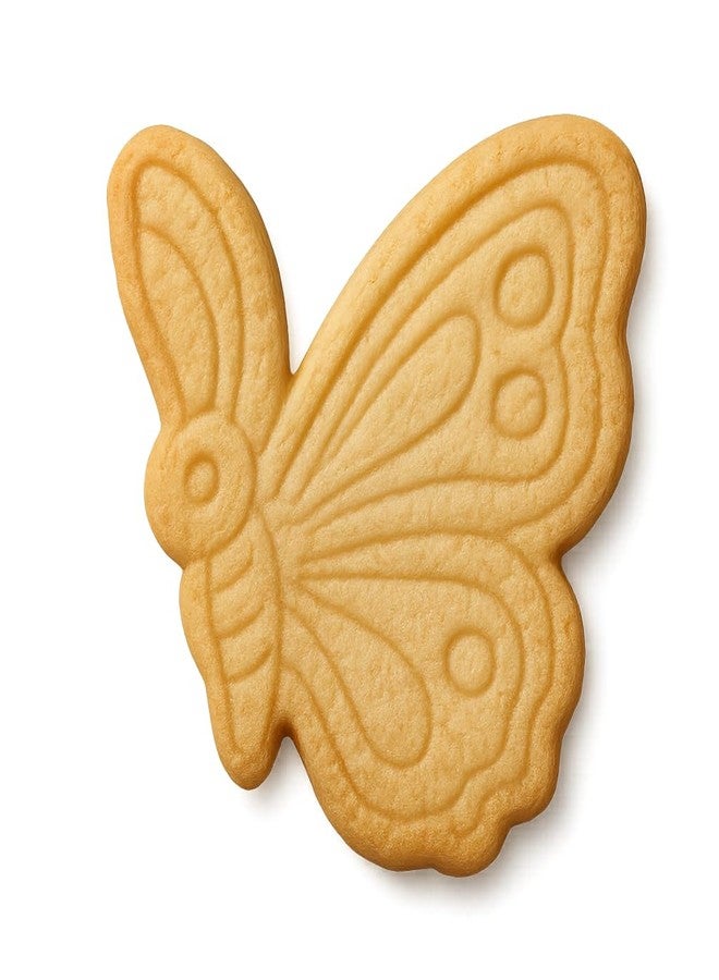 Mighty Gadget Side Butterfly Cookie Cutter & Stamp - 4x3.9" Elegant Design for Nature Lovers Baking (Random Color) - Image 1