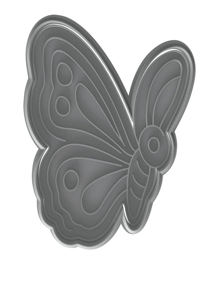 Mighty Gadget Side Butterfly Cookie Cutter & Stamp - 4x3.9" Elegant Design for Nature Lovers Baking (Random Color) - Image 2