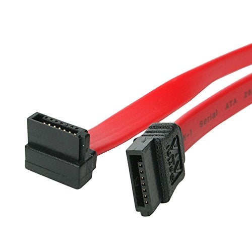 StarTech.com 6in SATA to Right Angle SATA Serial ATA Cable - 6in SATA Cable - left angle SATA Cable - angled SATA Cable, Red (SATA6RA1) - Image 1