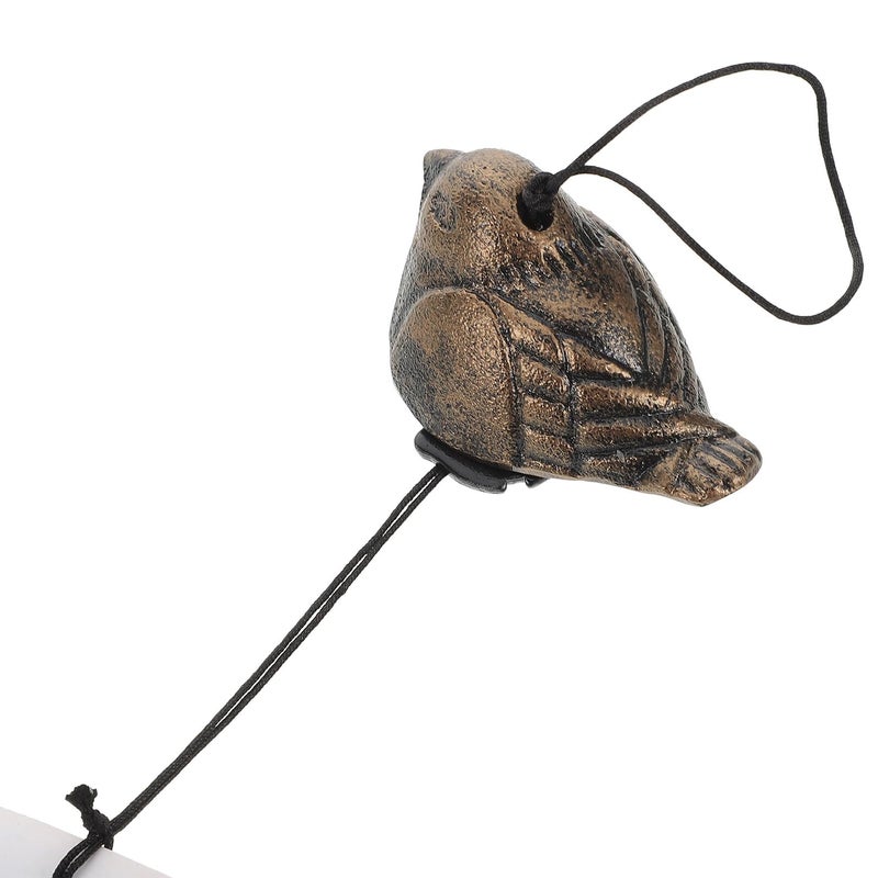 Mini Cast Iron Wind Chime Vintage Metal Hanging Bell Outdoor Garden Decor - Image 4