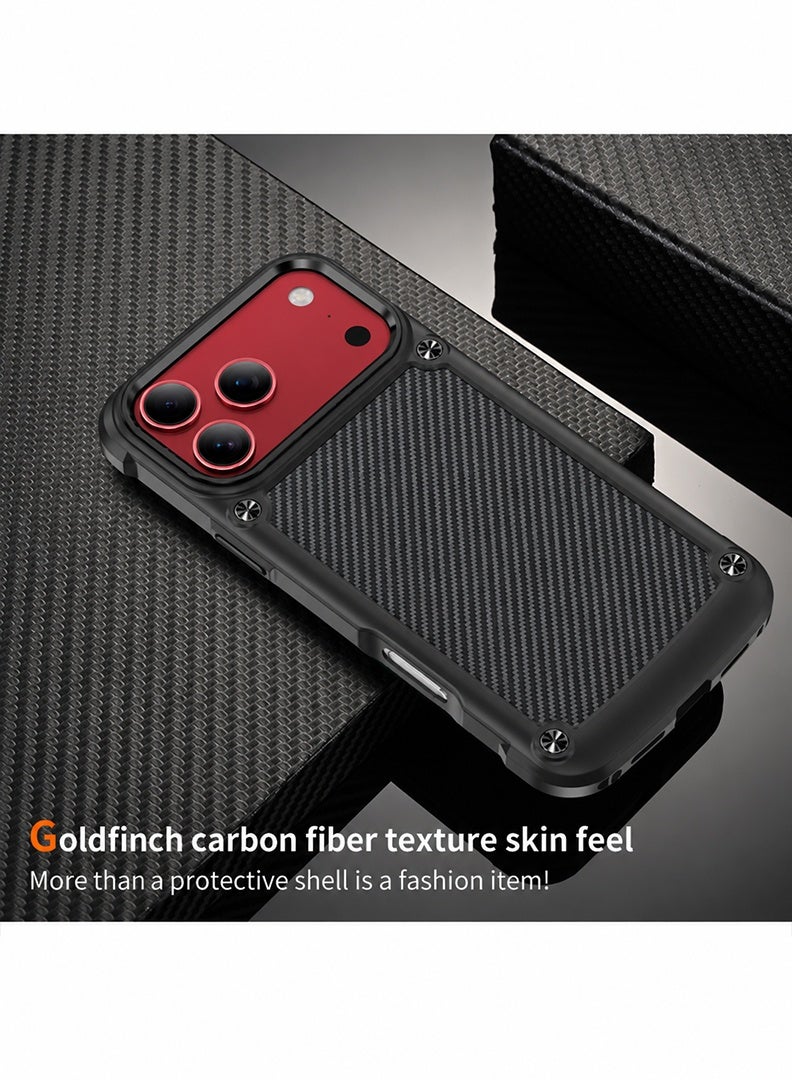 Case Up MagSafe Compatible Case for iPhone 18 Pro Max/ 17 Pro Max, Carbon Fiber Texture Shockproof Protective Cover, Mil Grade Drop Protection, Slim Hybrid TPU Bumper, Raised Camera & Screen Protection, Anti-Scratch Black - Image 3