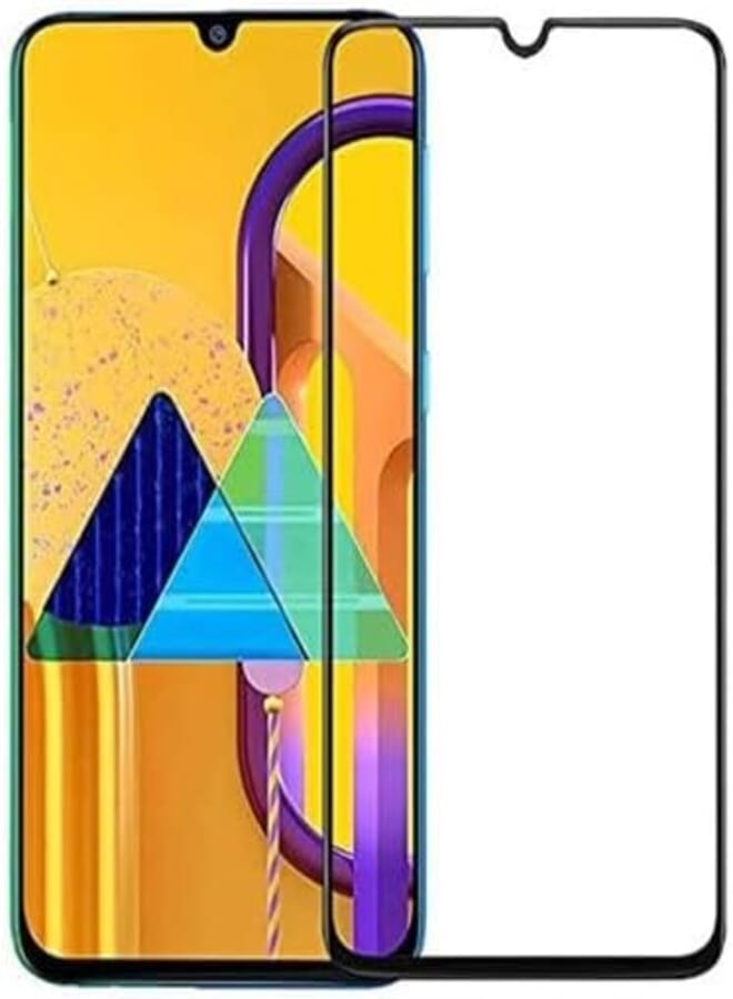 StraTG Samsung A20 / A30 / A30s / A50 / A50s / M21 / M21s / M30 / M30s / M31 / M31 Prime Glass Screen Protector - Crystal Clear Protection for Your Smartphone Display - Black Frame