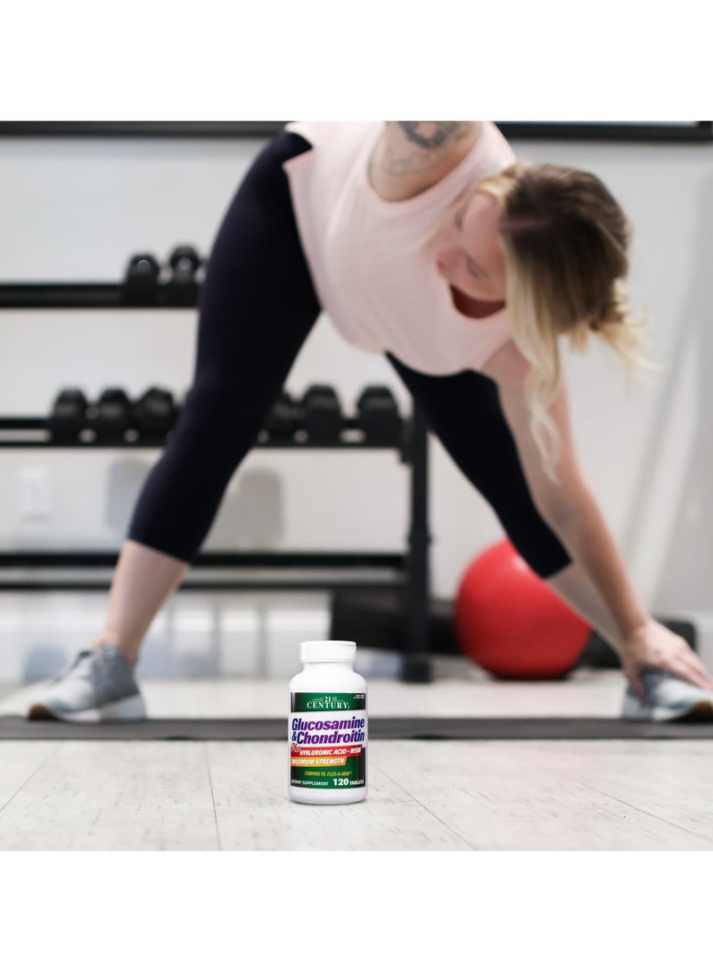 21st Century Glucosamine & Chondroitin Plus Hyaluronic Acid + MSM 120 Tablets  - Image 3