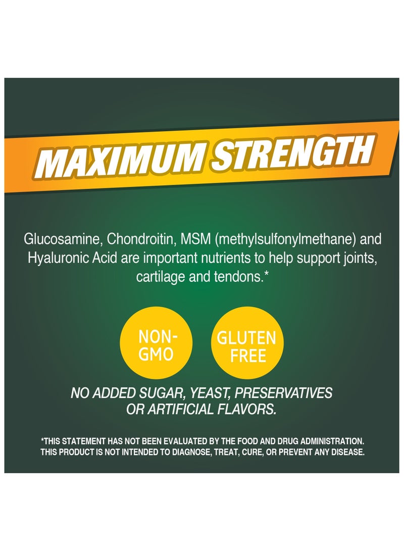 21st Century Glucosamine & Chondroitin Plus Hyaluronic Acid + MSM 120 Tablets  - Image 4
