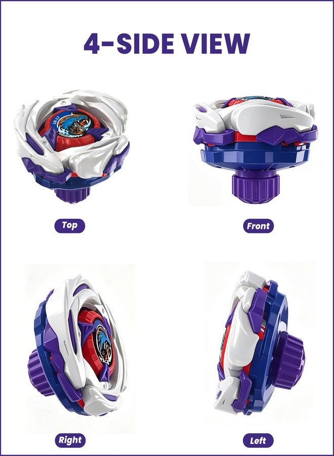 Desamvap UX-17 X Meteo Dragoon 3-70J Starter Left Spin Winder Launcher with Attack Type Top, Kids Toys Birthday Gift Ideal for 6+ Years - Image 4