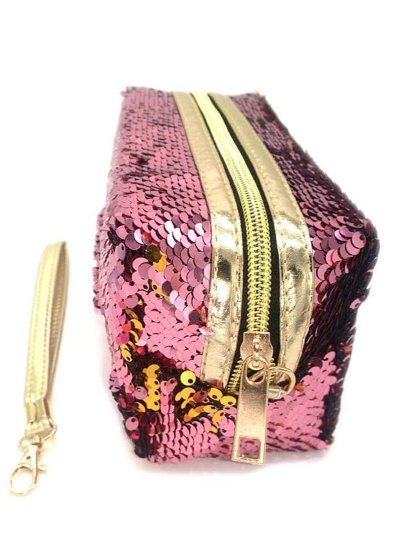 Generic Color changeable Pencil case for girls and ladies-Light Pink/Rose Gold  - Image 5