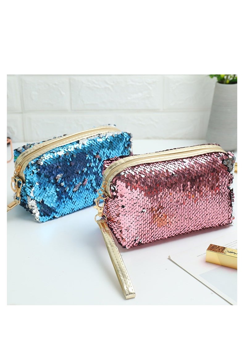 Generic Color changeable Pencil case for girls and ladies-Light Pink/Rose Gold  - Image 4