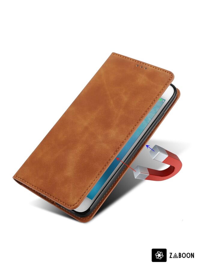 Zaboon Protective Case For iPhone 13 Pro Max Vintage Bark Texture Wallet Leather - Image 4