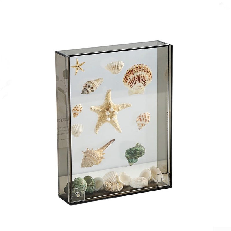 Grey Shadow Box Frame 26x31cm Acrylic Photo Frame For Dried Flowers Home Decor - Image 2