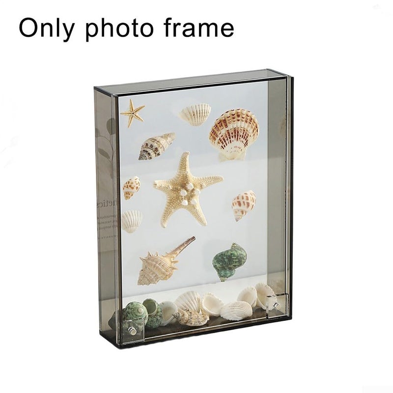 Grey Shadow Box Frame 26x31cm Acrylic Photo Frame For Dried Flowers Home Decor - Image 3