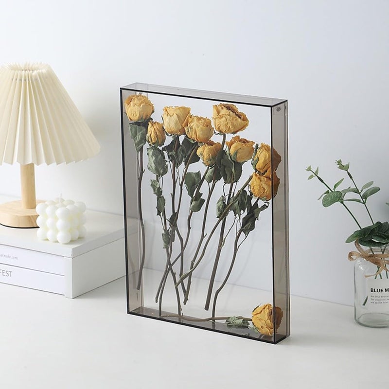 Grey Shadow Box Frame 26x31cm Acrylic Photo Frame For Dried Flowers Home Decor - Image 5