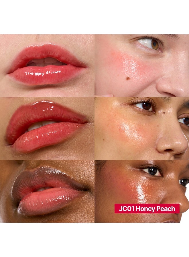 fwee Lip & Cheek Glowy Jelly Pot Honey Peach - Image 2