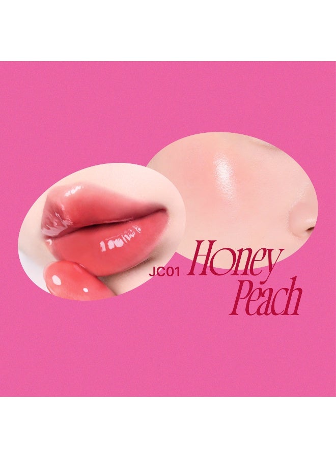 fwee Lip & Cheek Glowy Jelly Pot Honey Peach - Image 3