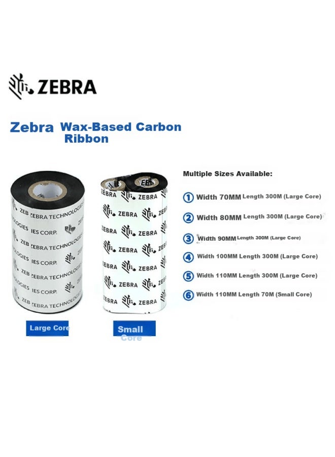 ZEBRA طابعة باركود زيبرا الأصلية مع شريط راتينج كامل A4206 شريط نقل حراري Zd888cr/zt210/zt411 عالمي 110mm*70m - Image 3