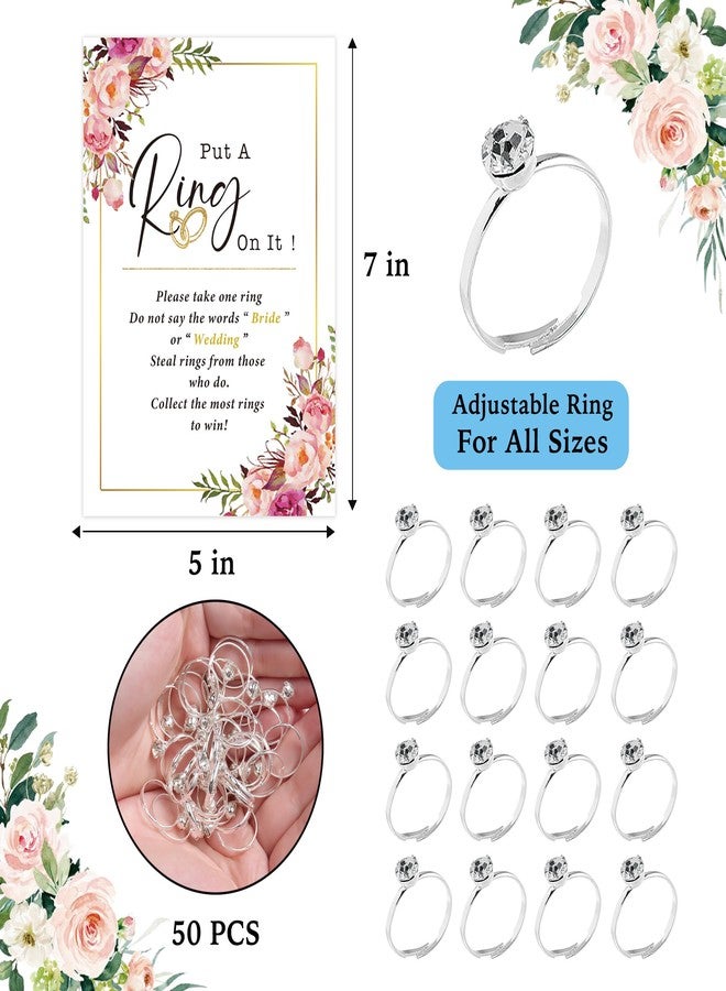 GNATV Put the ring in it's bridal shower game with rings, bridal shower game don't say bridal game rules and 50 metal rings, bridal shower to guests wedding shower game-JZDS006 - Image 4