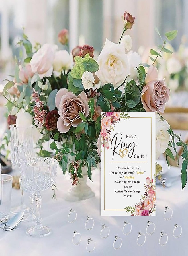 GNATV Put the ring in it's bridal shower game with rings, bridal shower game don't say bridal game rules and 50 metal rings, bridal shower to guests wedding shower game-JZDS006 - Image 5