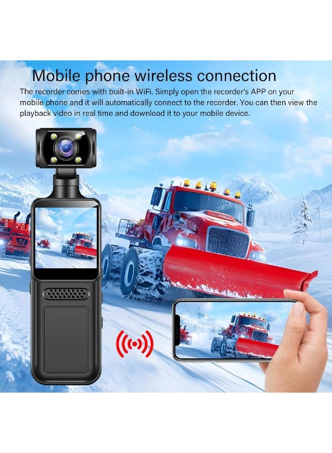 ZOOMEE Wearable 4K Body Camcorder Compact 180° Rotating Lens Portable Cycling Travel Sport Recorder Sports Camera - Image 4