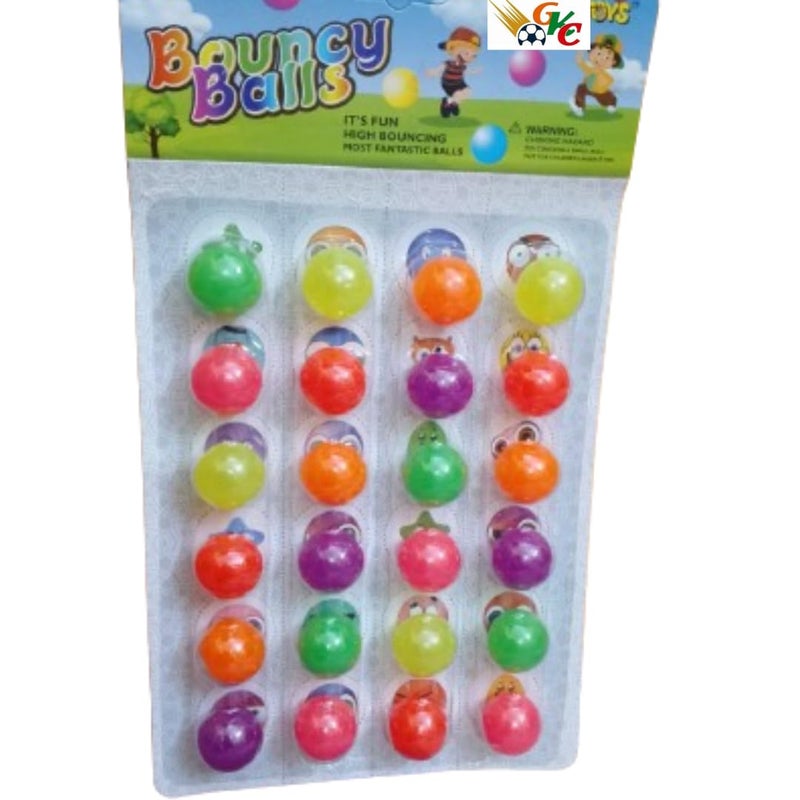 GKC Crazy Bouncing Balls (Pack of 24) for Children, Kids, Boys, Girls - Multicolour Jumping Balls - Image 1