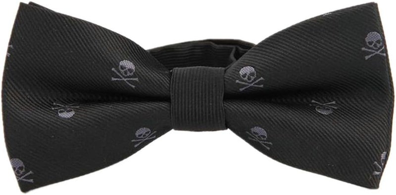 Hello Tie Men's Bowtie Skull Pattern Design Bow Ties - Image 1