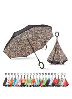 Inverted Upside Down Umbrella with C-Handle UV Resistant Water and Wind Resistant Umbrella Suitable for Men and Women