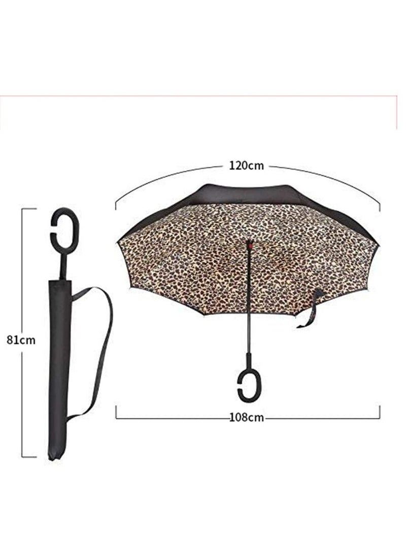 Arabest - Inverted Upside Down Umbrella with C-Handle UV Resistant Water and Wind Resistant Umbrella Suitable for Men and Women - Image 1