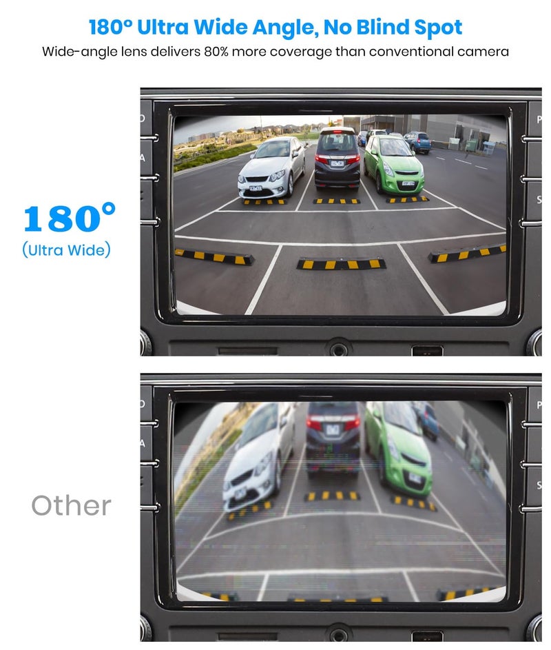 AUTO-VOX 180Â° Front/Backup Camera, OEM Mini Style, Screw-Free Easy Install, Side/Rear View Camera, IP69K Waterproof & 0.1Lux Low Light Back Up Camera for SUV/Pickup Truck/RV/Van/Camper/Car - Image 5