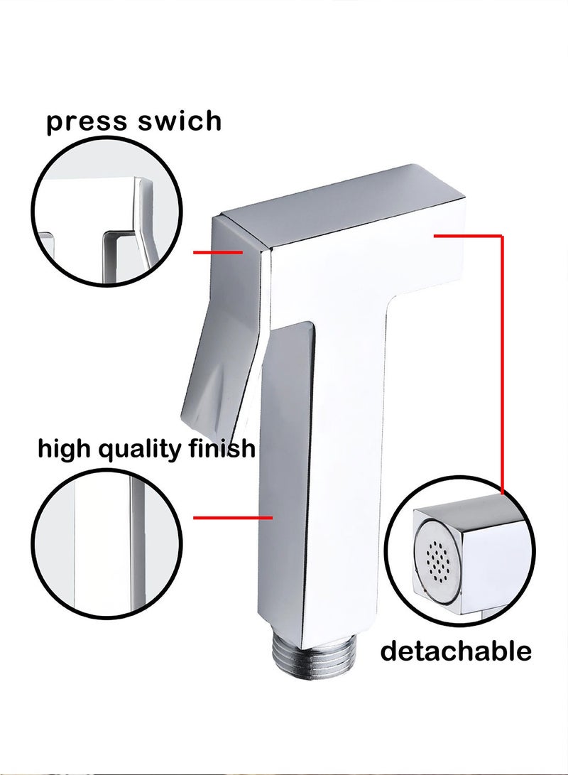 Shattaf Set, Bidet Sprayer for Toilet with 1.2m Hose and Seat for Muslim Shower and Personal Hygiene  - Image 2