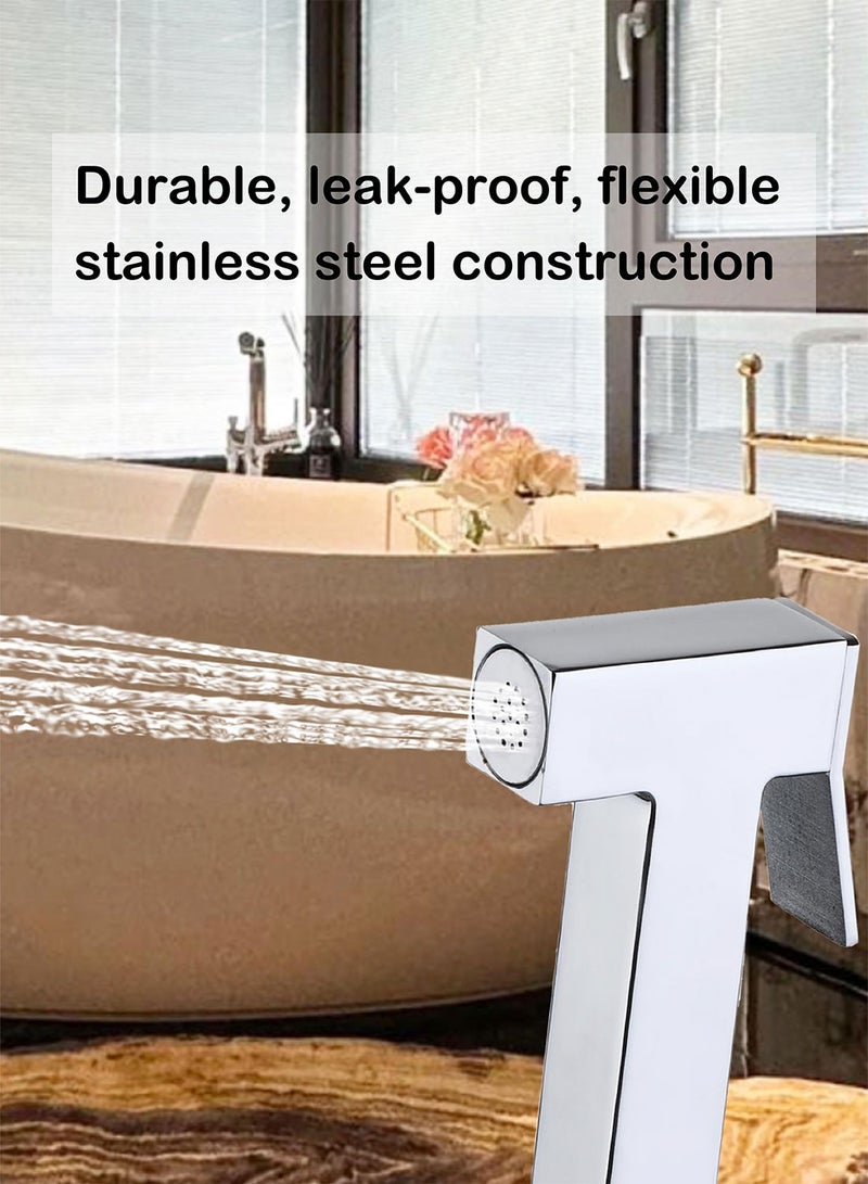 Shattaf Set, Bidet Sprayer for Toilet with 1.2m Hose and Seat for Muslim Shower and Personal Hygiene  - Image 3