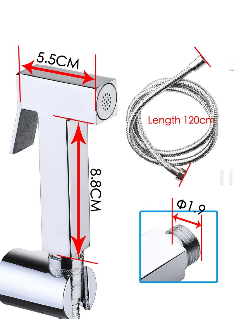 Shattaf Set, Bidet Sprayer for Toilet with 1.2m Hose and Seat for Muslim Shower and Personal Hygiene  - Image 4