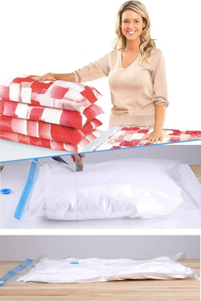 موبي Large Size Vacuum Bag Duvet Bag Vacuum Bag Storage Bag - 80 x 130 cm 1410