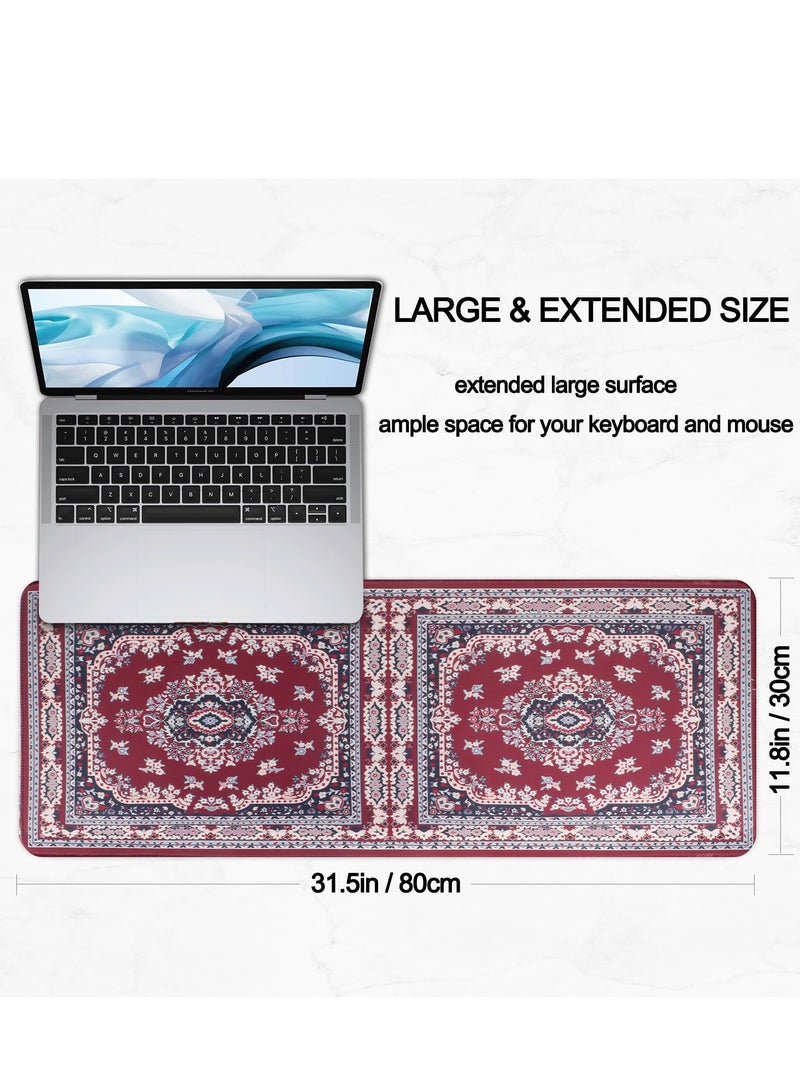 Necomi Desk Mouse Pad, Waterproof Gaming Mouse Pad with Stitched Edges, 800 x 300 x 3mm, Ergonomically Designed Mouse Pad, XXL Desk Mat, Non-Slip Desk Mat, XL Gaming Mouse Pad, Thick Rubber Desk Pad Mouse Pad - Image 4