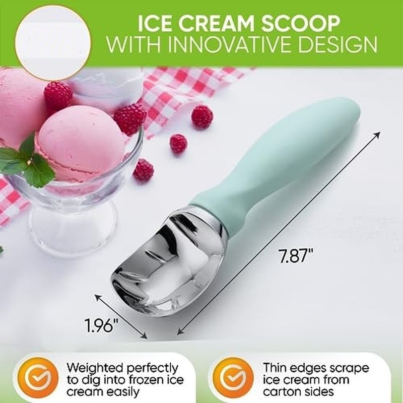Levesica Heavy Duty Metal Ice Cream Scoop Mint - Image 2