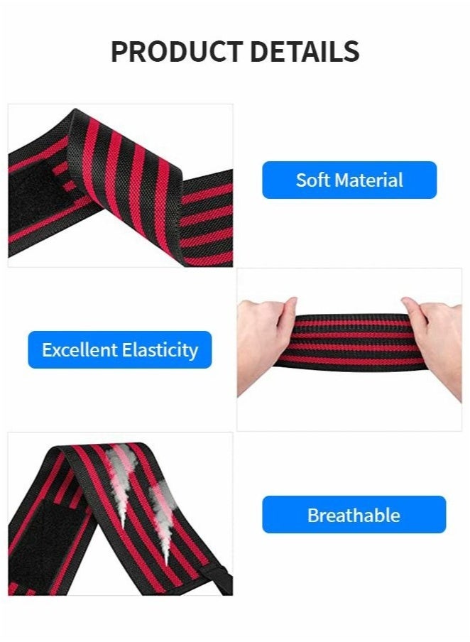 KENSON 2PCS Wrist Wraps,22" Wrist Brace Lifting Wrist Support with Heavy Duty Thumb Loop Can Prevent Wrist Strains and Sprains During Exercise, Strength Training, Bodybuilding, Weight Lifting - Image 3